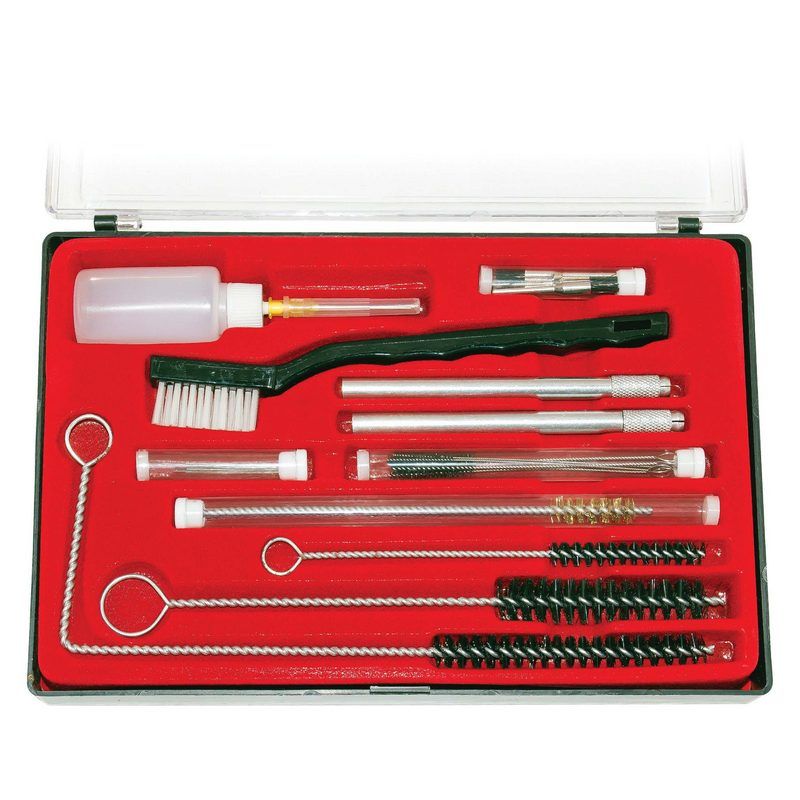 AES Industries 207 Ultimate Spray Gun Cleaning Kit 21-Piece with Clear Plastic Storage Case