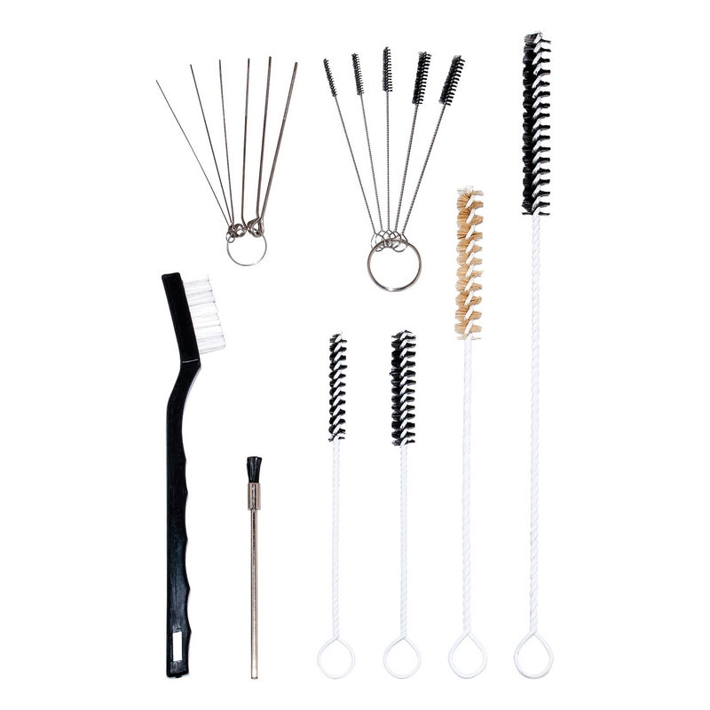 AES Industries 208 Complete Spray Gun Cleaning and Maintenance Kit 17-Piece with coated brush