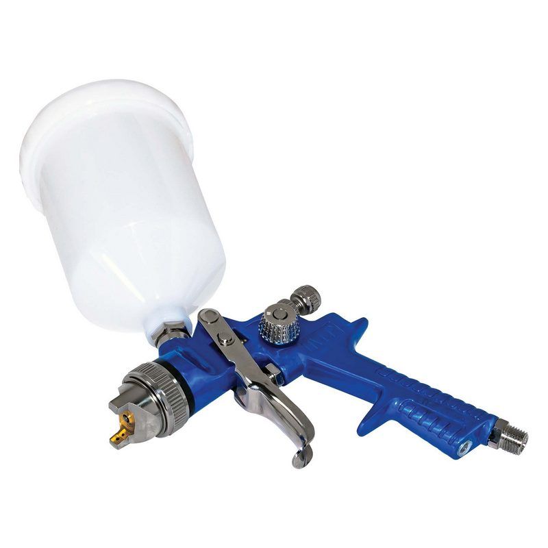 AES Industries 507-20 HVLP Gravity Feed Spray Gun 2 mm Nozzle with 600 mL Cup for water-based
