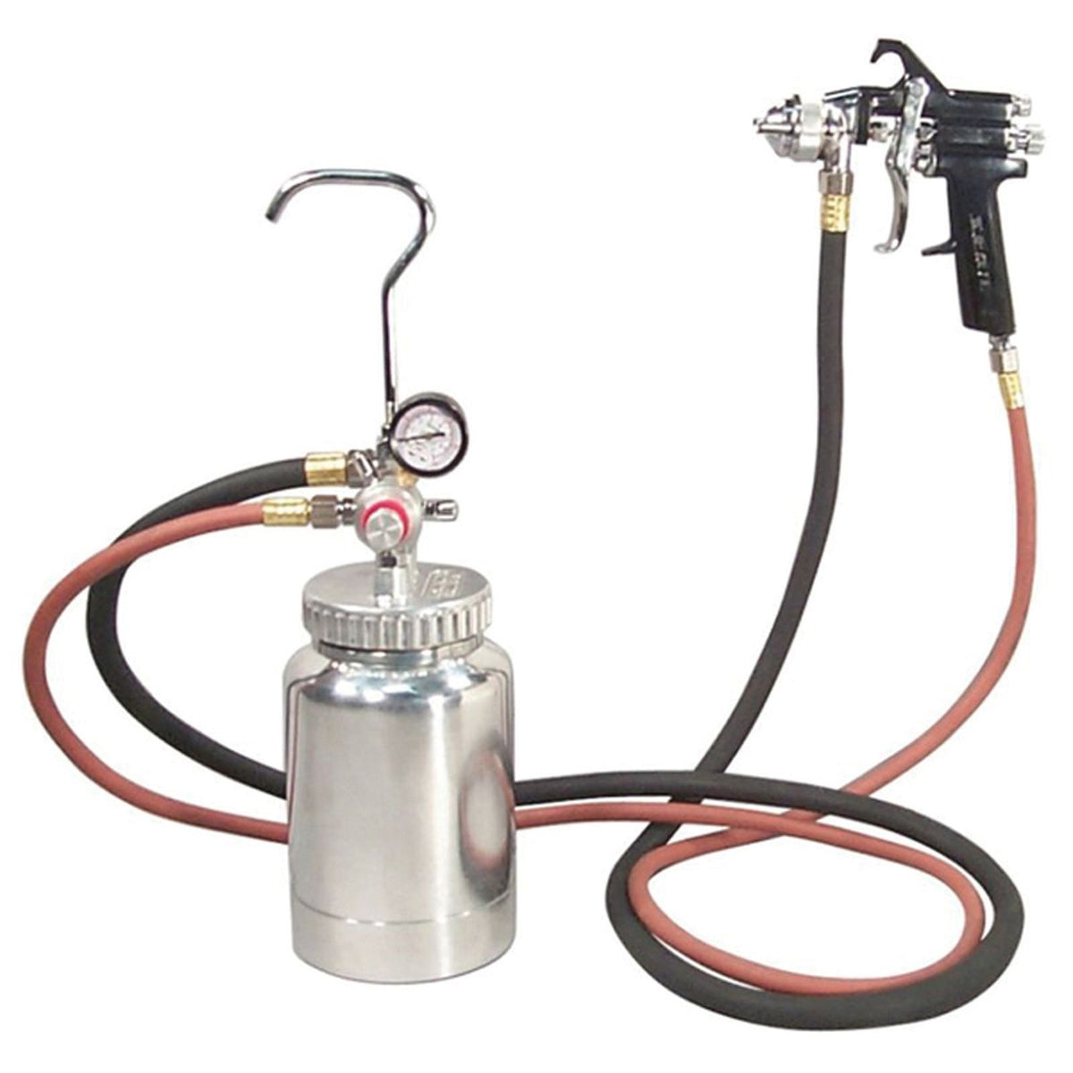 Astro Pneumatic 2PG7S 2 qt Pressure Pot with Spray Gun, Gauge, Regulator - 1 Set