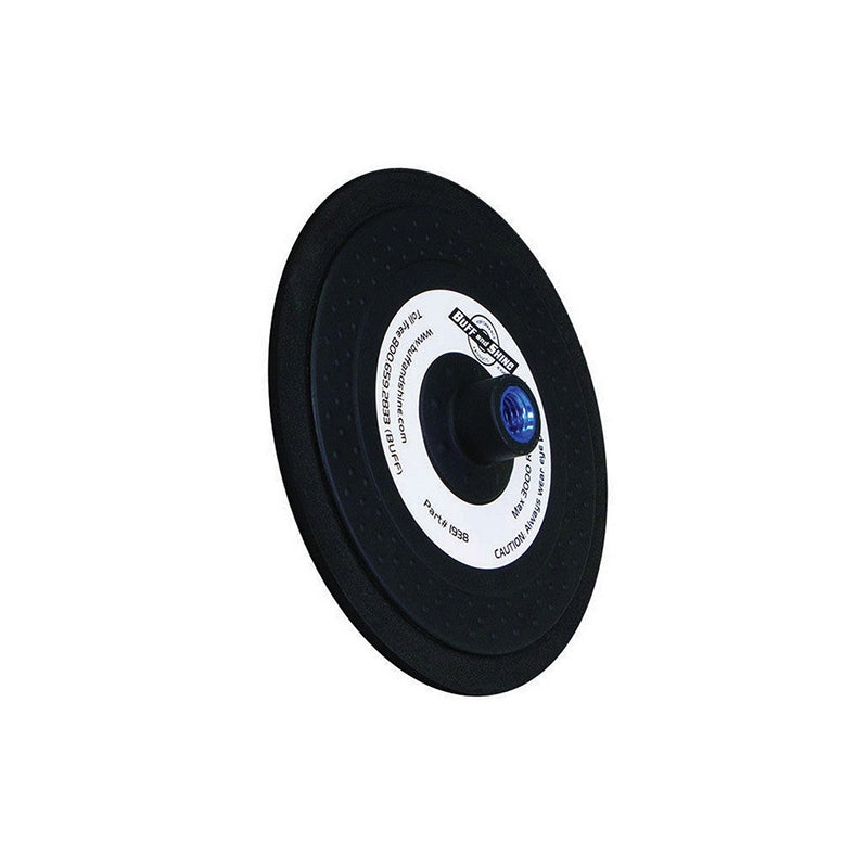 Buff and Shine 1938HD 7 in Rigid Grip Backing Plate, 1/2 in Thick, Hook and Loop, Max 3000 rpm