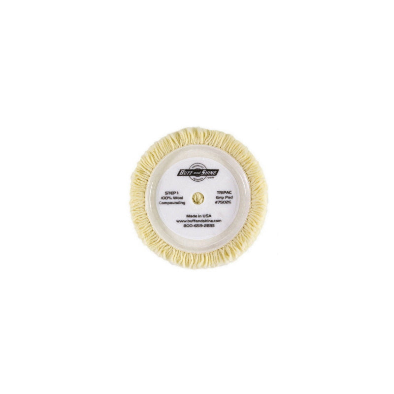 Buff and Shine and SHINE 7503G Buffing Grip Pad, 7-1/2 in Dia, Hook and Loop Attachment, 100% Twiste