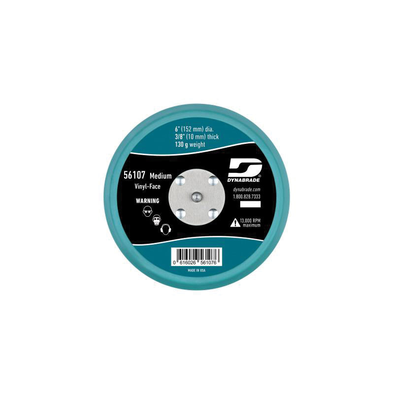 Dynabrade 56107 6" Non-Vacuum PSA Urethane/Vinyl Disc Backing Pad with Single-Piece Hub