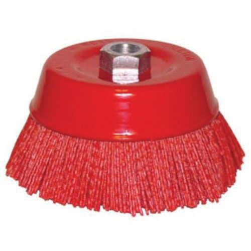 Dominion Sure Seal TNBC Red Cup Brush - Fits 5/8 in Buffers, Red, Reduces Sanding Time for Bedliner