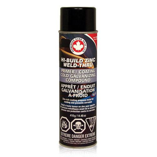 Dominion Sure Seal SURE SEAL 24090 High Build Zinc Weld-Thru Primer, 14.46 oz Aerosol Can, 10 to 15