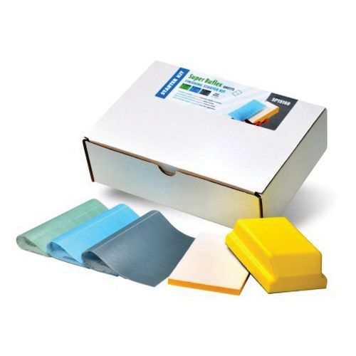 Eagle Abrasives Super Buflex Kit SP19160 130 mm x 170 mm, includes green, blue and black sheets