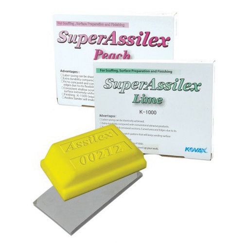 Eagle Abrasives Super Assilex Lime & Peach Sheet Kit with Free Block and Pad - Part SP19175