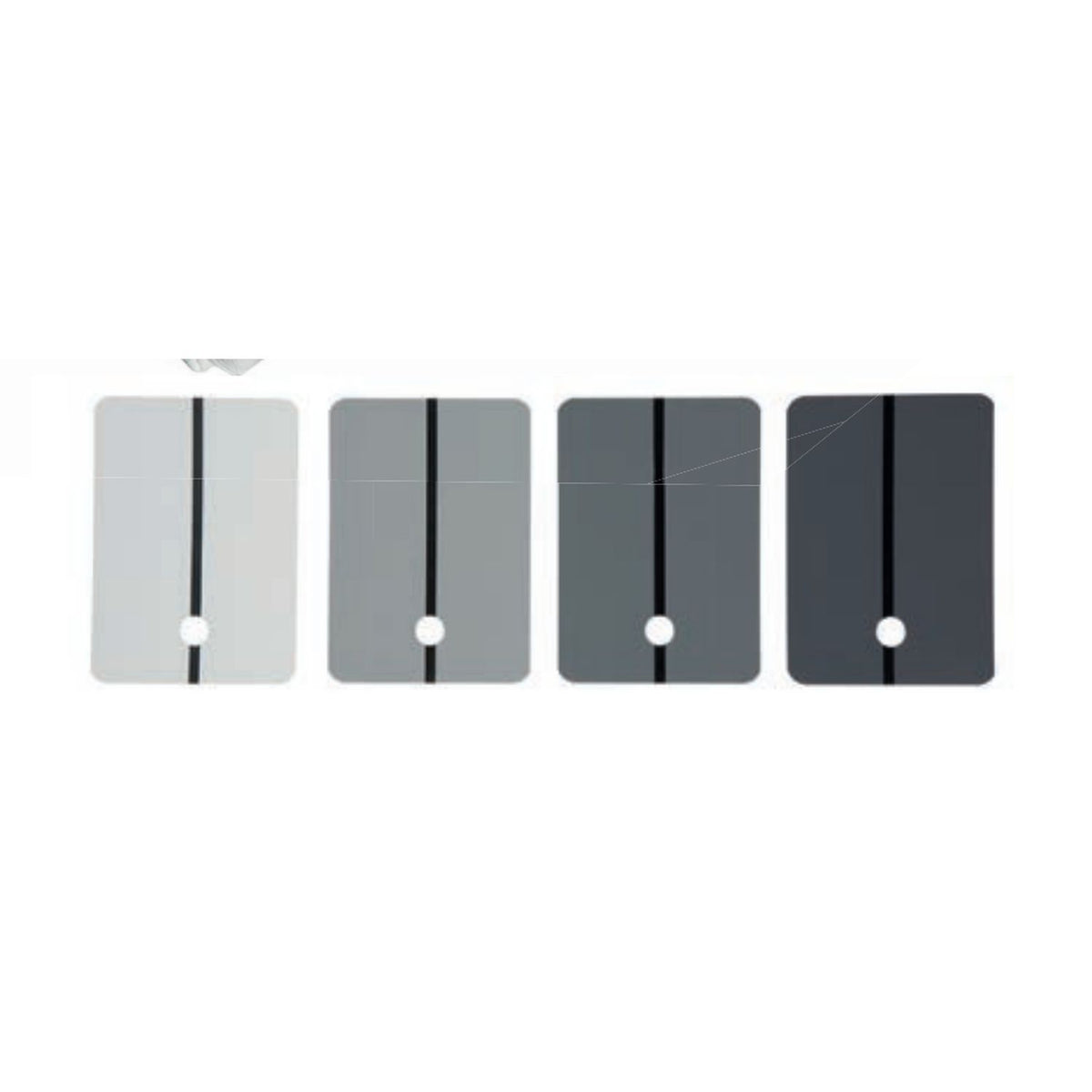 EMM Specialties Metal Spray Out Card 9315-0100 White with 15 mm Hole and Black Stripe
