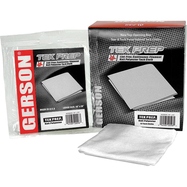 Gerson TekPrep Tack Cloth 020009C White 18 in x 18 in, Dry Tack, Long Life, Lint-Free