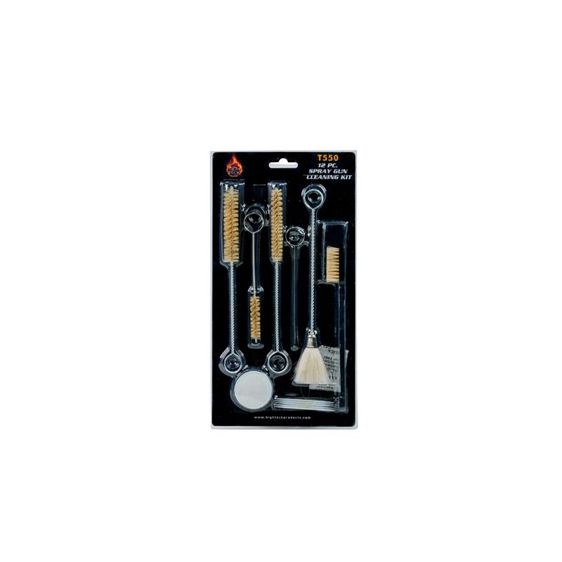 High Teck T550 12-Piece Spray Gun Cleaning Kit for HVLP and Conventional Systems