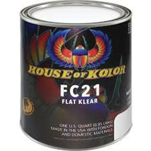 House of Kolor OF KOLOR FC21-Q01 Low VOC Urethane Flat Clearcoat, 1 qt Can