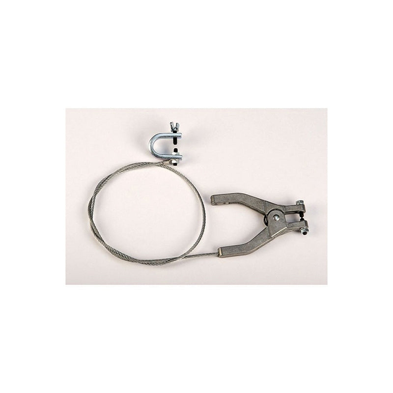 Justrite 08498 Flexible Antistatic Wire with Hand Clamp and C-Clamp, Gray