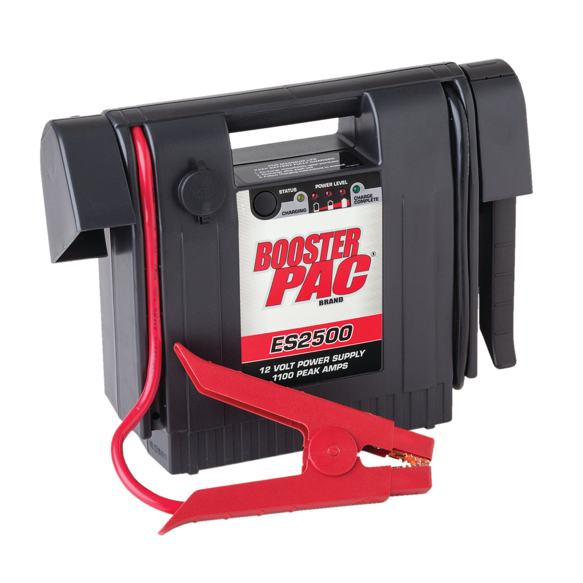 Clore Automotive ES2500 1100 Amp 12 Volt Automatic Jump Starter with LED Indicator, Hot-Jaw Clamps