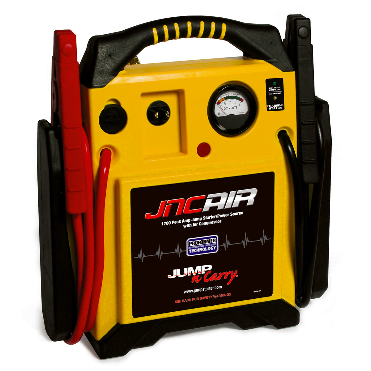 Clore Automotive JNCAIR 1700 Peak Amp 12 Volt Jump Starter with Integrated Air Delivery System