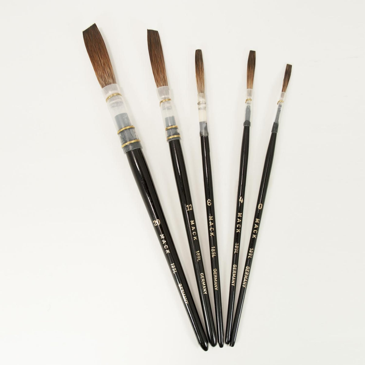 Mack Brushes Gray Quill 189L-9 Size 9 Black Handle Hand Lettering Brush
