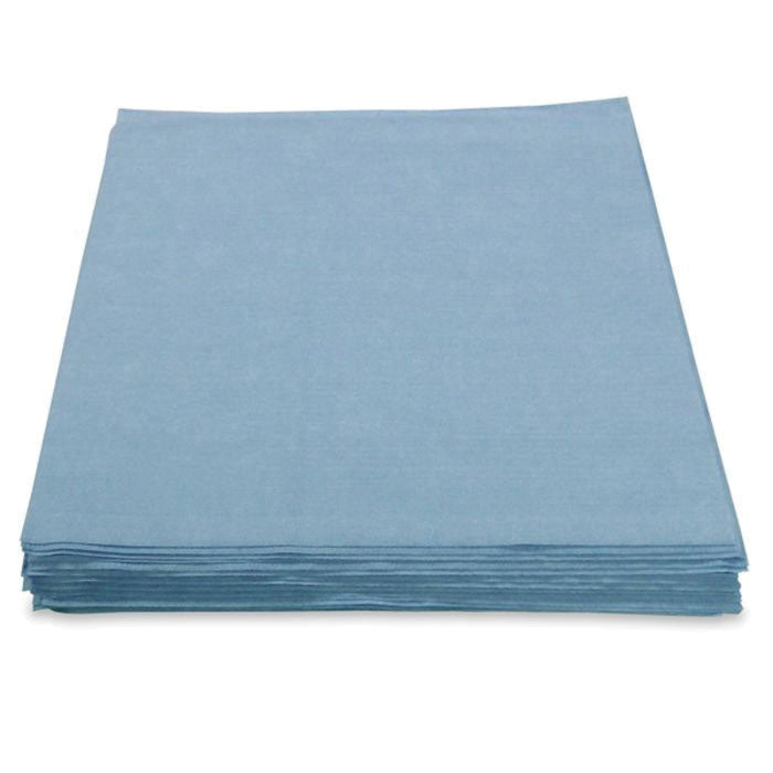 MDI 95012B Flat Prep Towel, 12 x 13 in, Blue Creped Spunlace, 1000-count Case