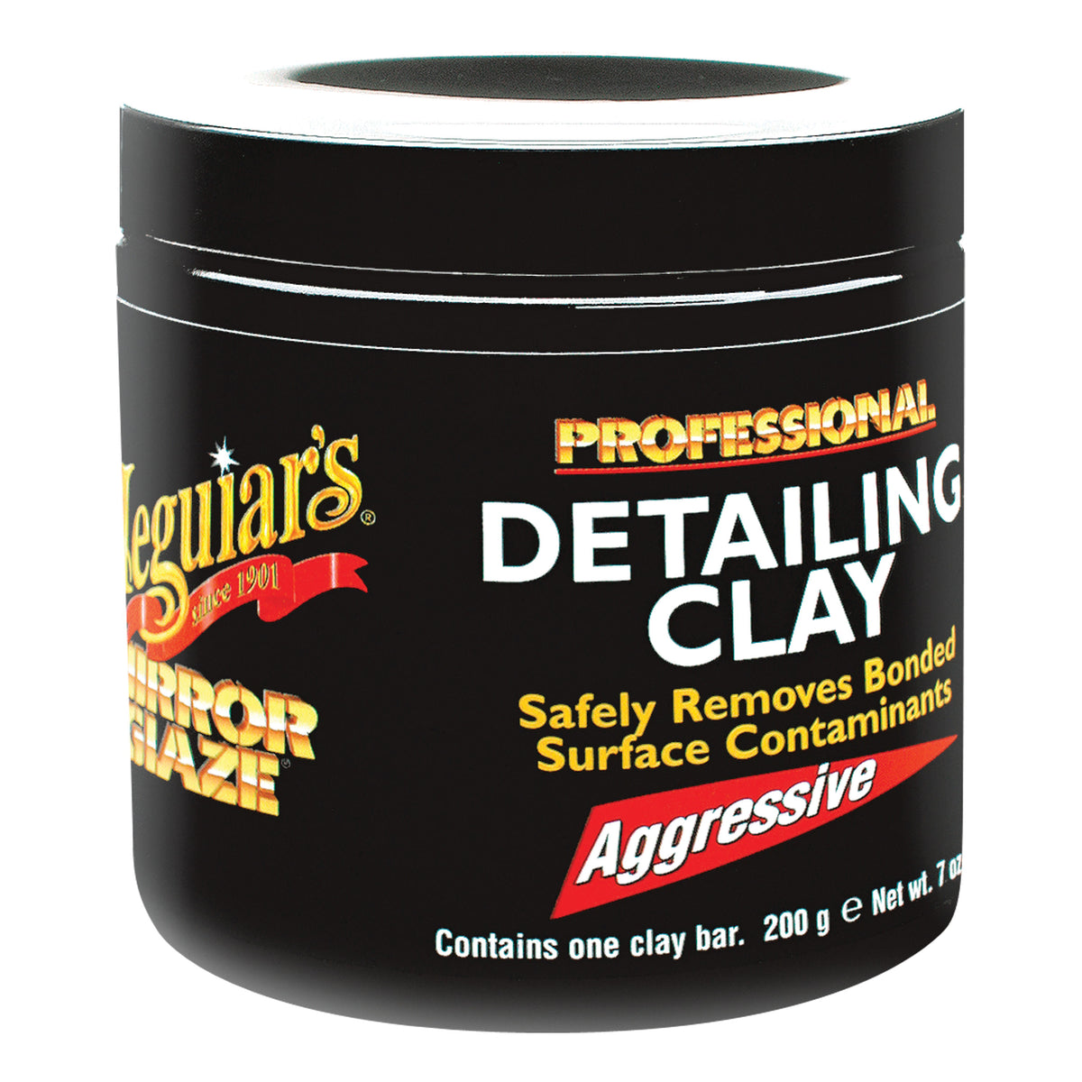 Meguiar's Mirror Glaze C2100 Professional Detailing Clay, 200 g Clay Bar, Red, Solid, 1:1 Mixing