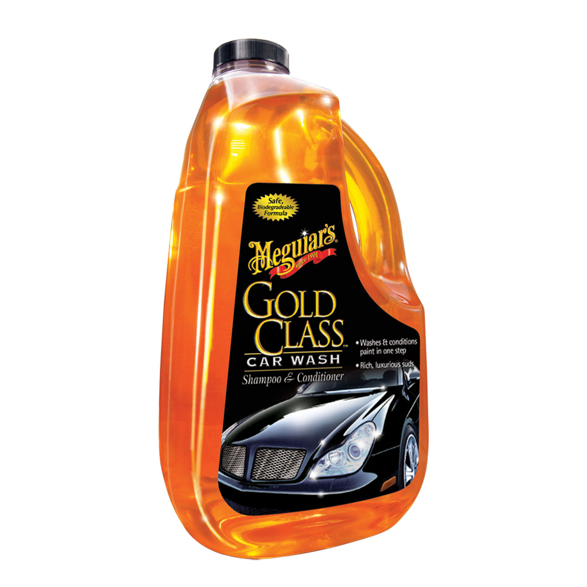 Meguiar's Gold Class Car Wash Shampoo and Conditioner G7164 64 oz Bright Yellow Can