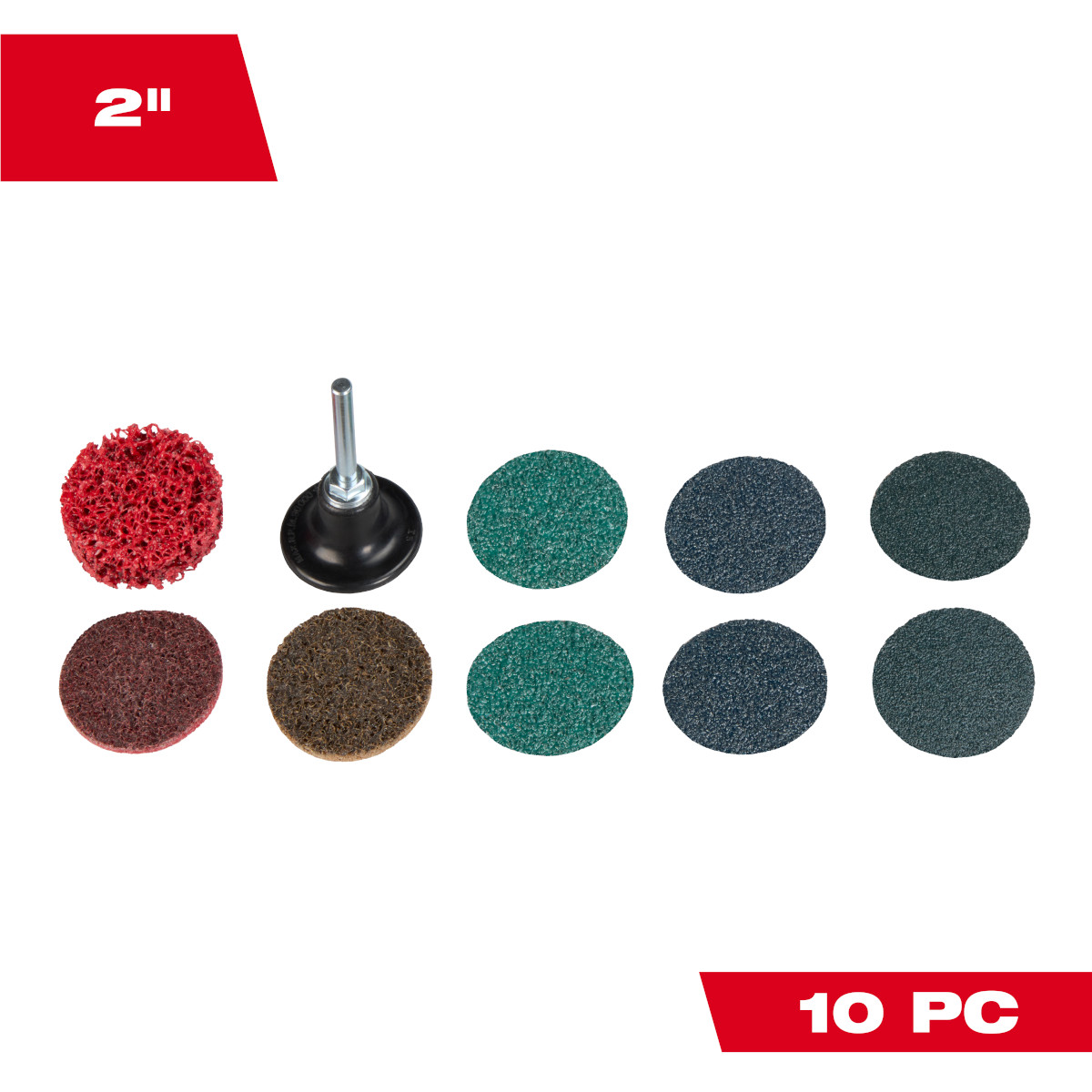 Milwaukee Tools 10-Piece 2" Quick Change Disc Kit, Part 49-92-9000