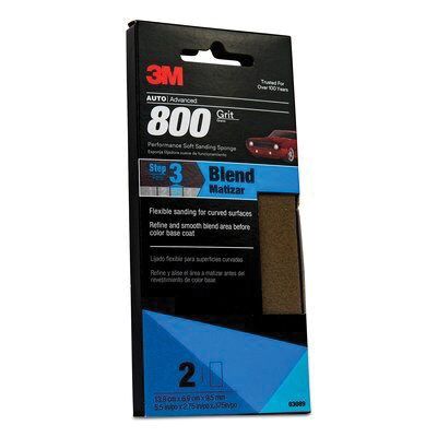 3M 3089 Performance Soft Sanding Sponge, 800/1000 Grit, Tan, 2-3/4" x 5-1/2"