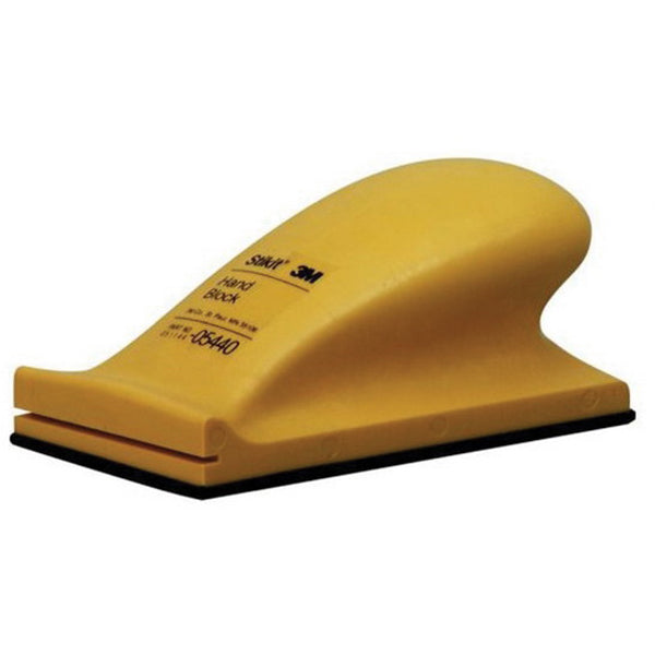 3M 5440 Regular Hand Block 5 in Dia x 2-3/4 in Yellow/Blue Stikit PSA