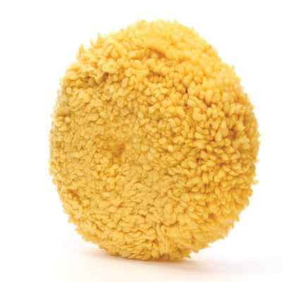 3M 5713 Single-Sided Wool Polishing Pad 9 in Yellow Hook-and-Loop