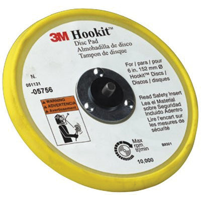 3M 5756 15° Low Profile Disc Pad 6 in Hook-and-Loop Yellow Foam