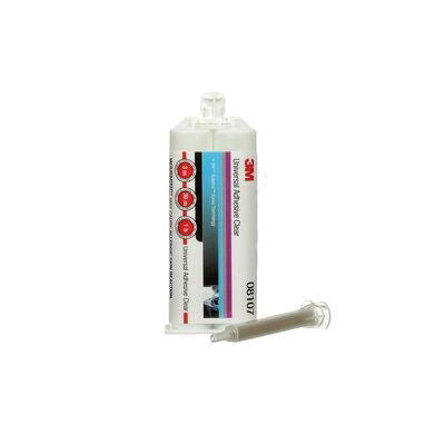 3M 8107 2‑Part Universal Adhesive, Slight Yellow/Clear Thin Syrup 1.6 oz Dual Syringe Cartridge