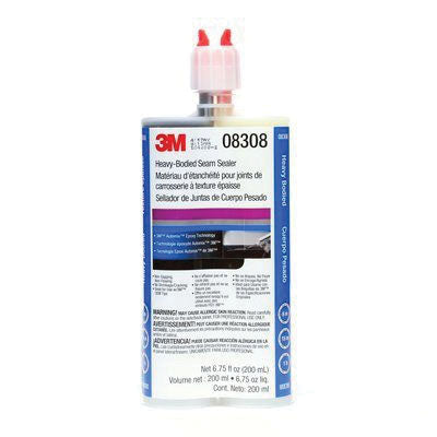 3M 8308 Black Heavy‑Bodied Seam Sealer 7 oz Cartridge – 6 min Work, 1 hr Cure
