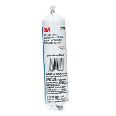 3M 8369 White Heavy‑Body Seam Sealer 310 mL Flex‑Pack – 5‑10 min Work, 24 hr Cure