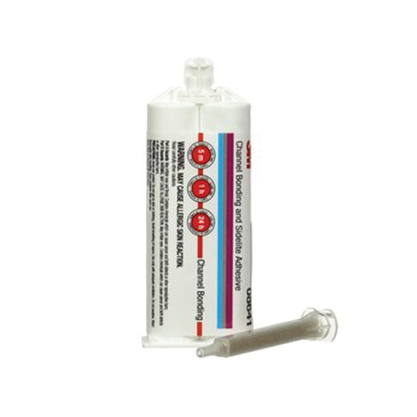 3M 8641 Channel Bonding Adhesive Dual Syringe 1.6 oz White & Black Paste for Glass to Metal