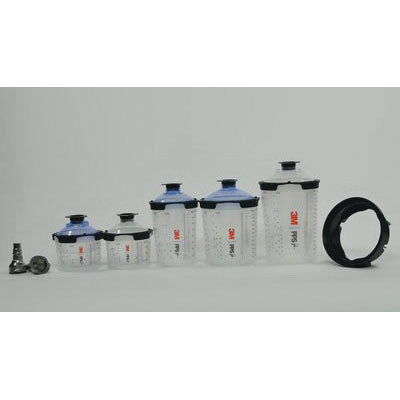 3M PPS 26024 Large Spray Cup Liner Kit - 850 mL, includes 50 lids, 50 liners, 32 sealing plugs and