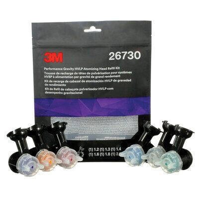 3M 26730 Atomizing Head Refill Kit, 1.2 to 2 mm Size, Use With: 3M 26832 HVLP Gravity Spray Gun