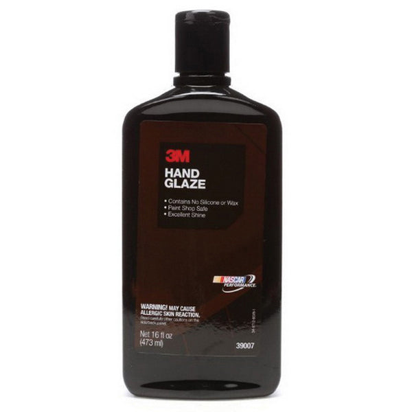 3M 39007 Hand Glaze 16 oz Liquid Bottle - Deep Wax-Free Shine for Paint and Clear Coat