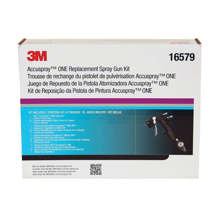 3M Accuspray HVLP Replacement Spray Gun 16579 Lightweight Composite Body with Easy-Clean Atomizing