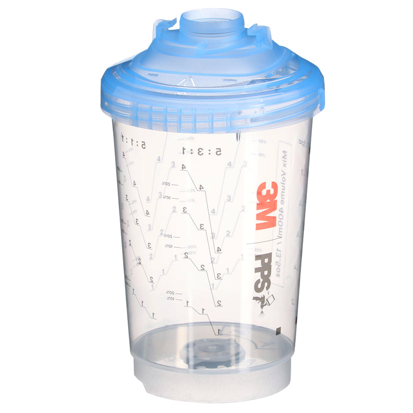 3M PPS Series 2.0 Vented Spray Cup Kit 26162 Midi 13.5 fl oz, 125 µm filter, 50 cups + lids