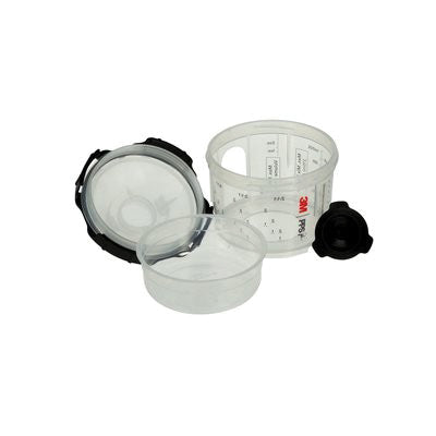 3M PPS 26028 Micro Spray Cup System Kit 90 mL with lids, liners, hard cup and sealing plugs