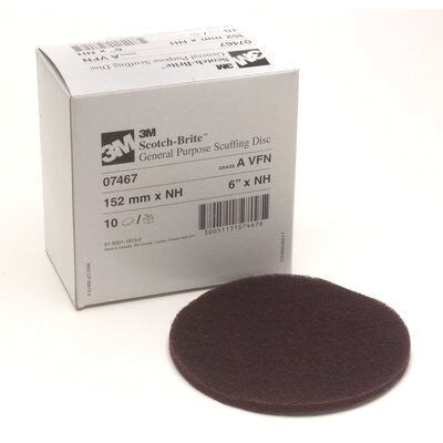 3M Scotch-Brite 7467 6 in Very Fine Scuffing Disc Maroon