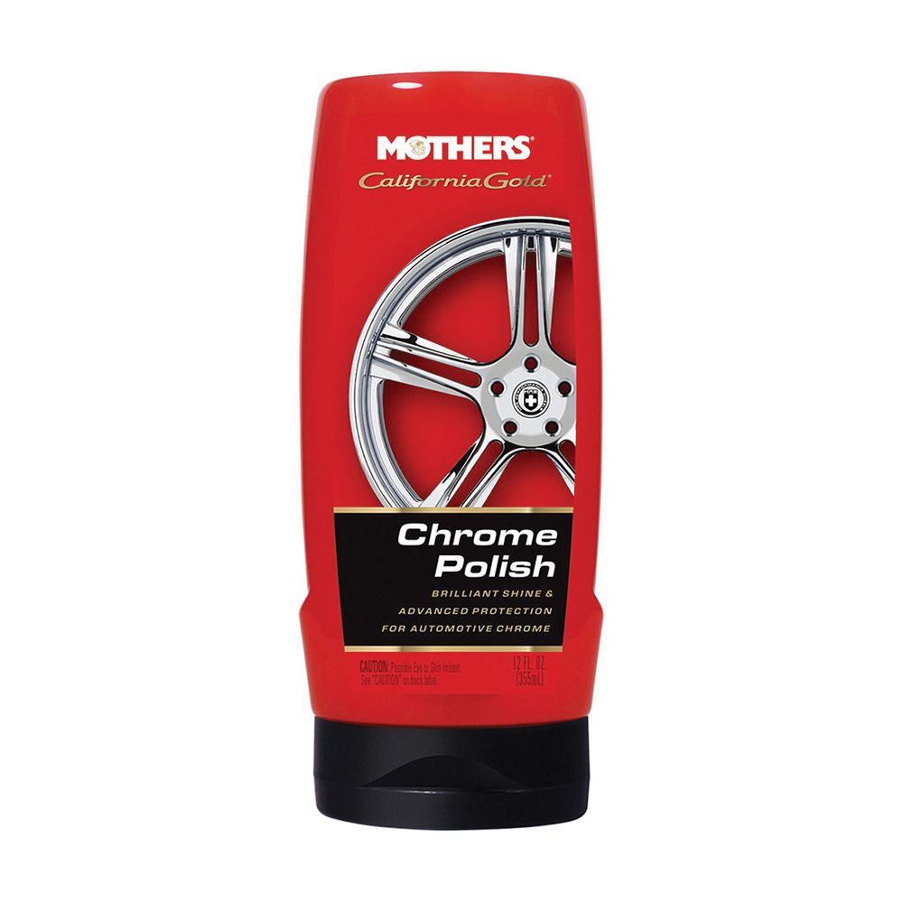 Mothers 05212 California Gold 12 oz Blue Chrome Polish Liquid for Wheels and Trim