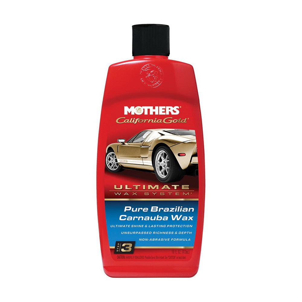 Mothers 05750 California Gold Pure Brazilian Carnauba Wax, 16 oz Yellow Bottle