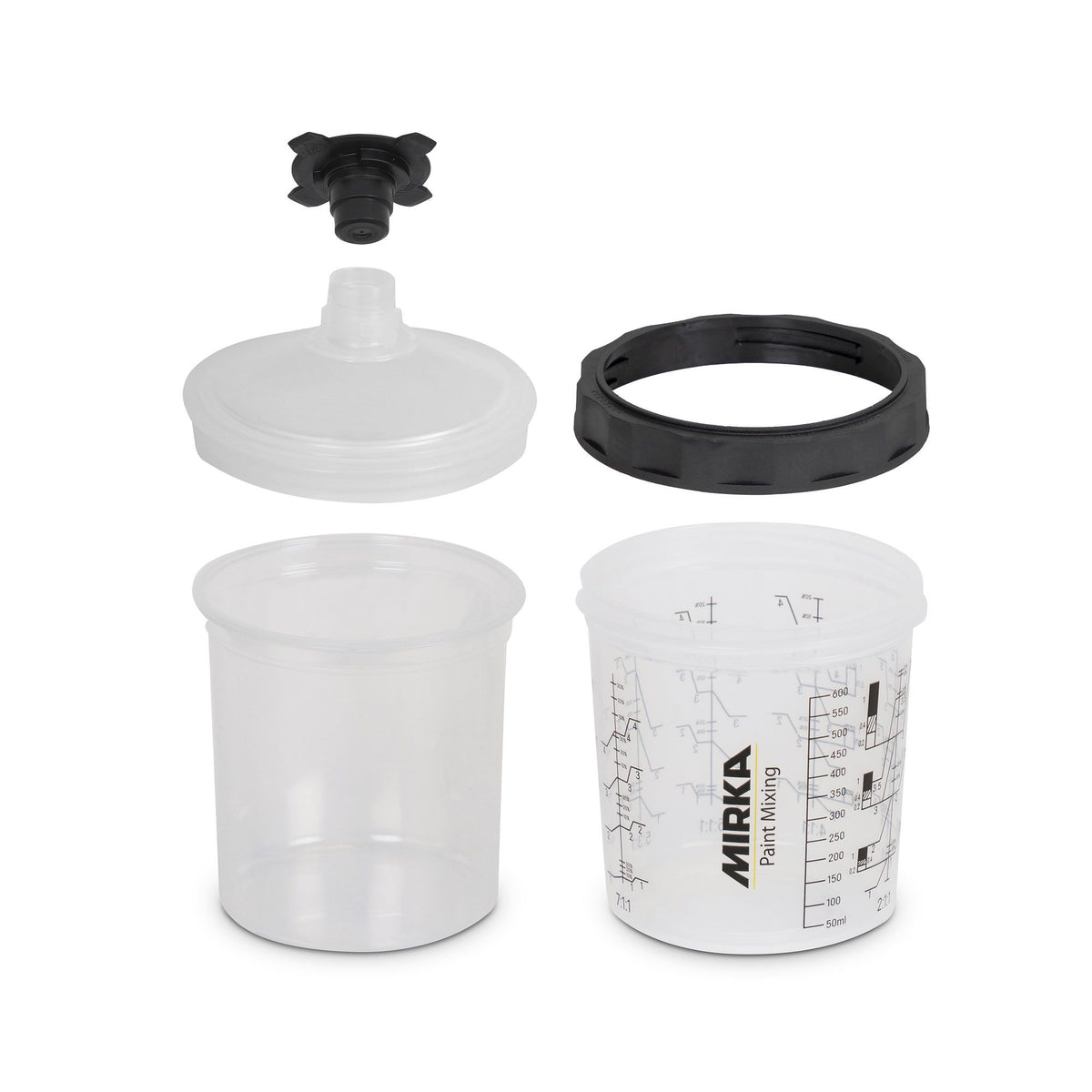 Mirka 9190170400 Filter Lid 12, 400ml Paint Cup System, 125µm Filter, Corrosion-Resistant