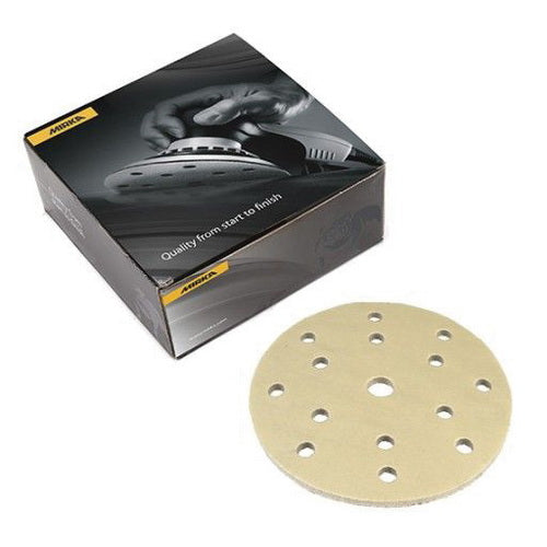 Mirka 23645320 Gold Soft Semi-Open Disc 6 in P320 Grit, Aluminum Oxide, Paper with PE-Foam