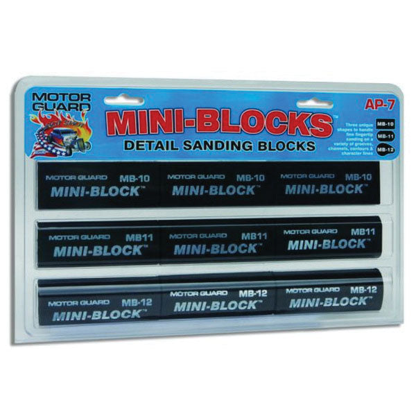 Motor Guard AP-7 Mini-Block Assorted Sanding Block Pack, 3-1/2 in Length