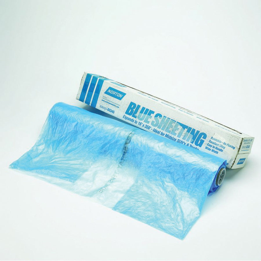 Norton Premium Tri-Layer Paintable Sheeting Blue 16 ft × 350 ft 0.4 mil - Part 03345