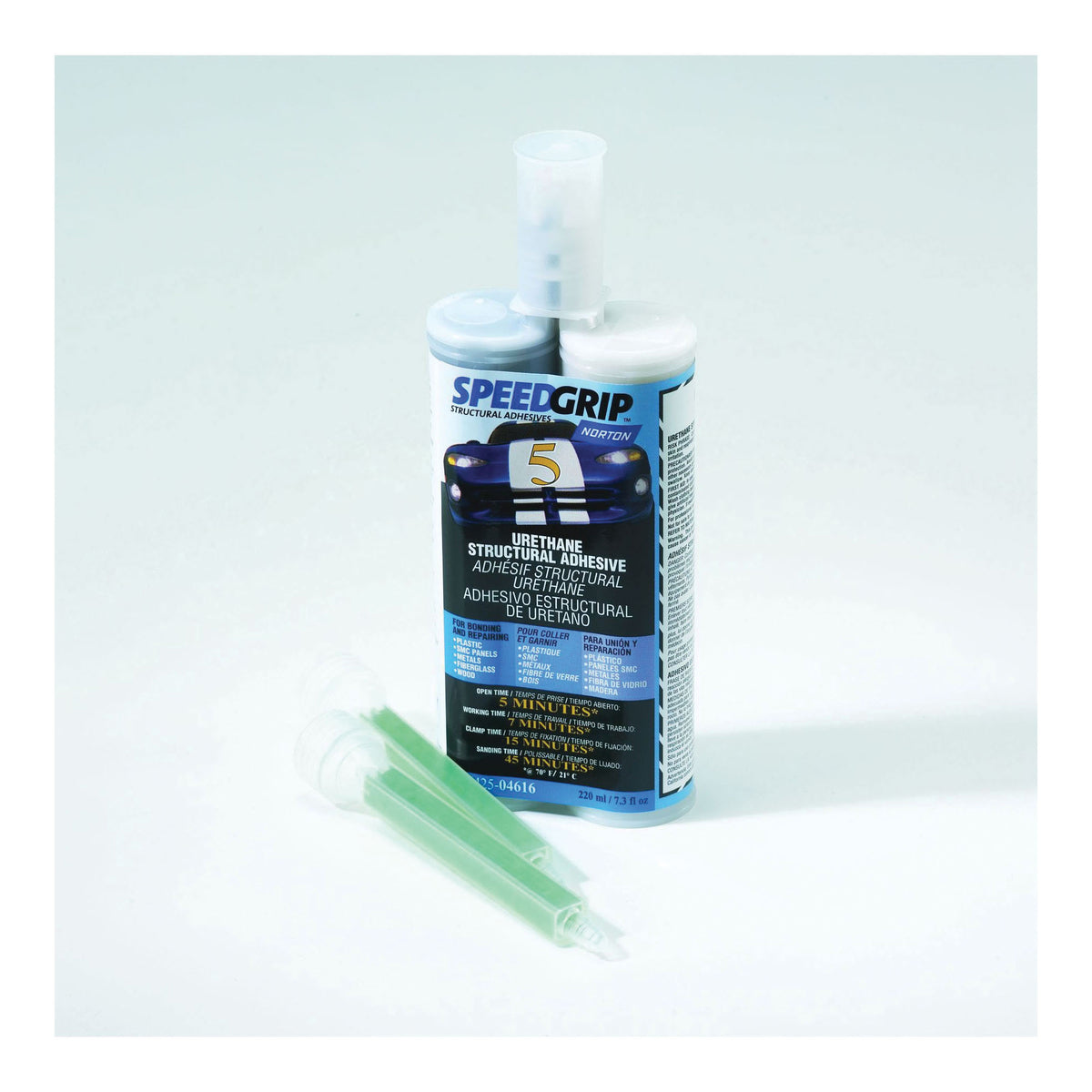 Norton SpeedGrip 04616 Structural Adhesive 220 mL Black with Heat-Accelerated Cure