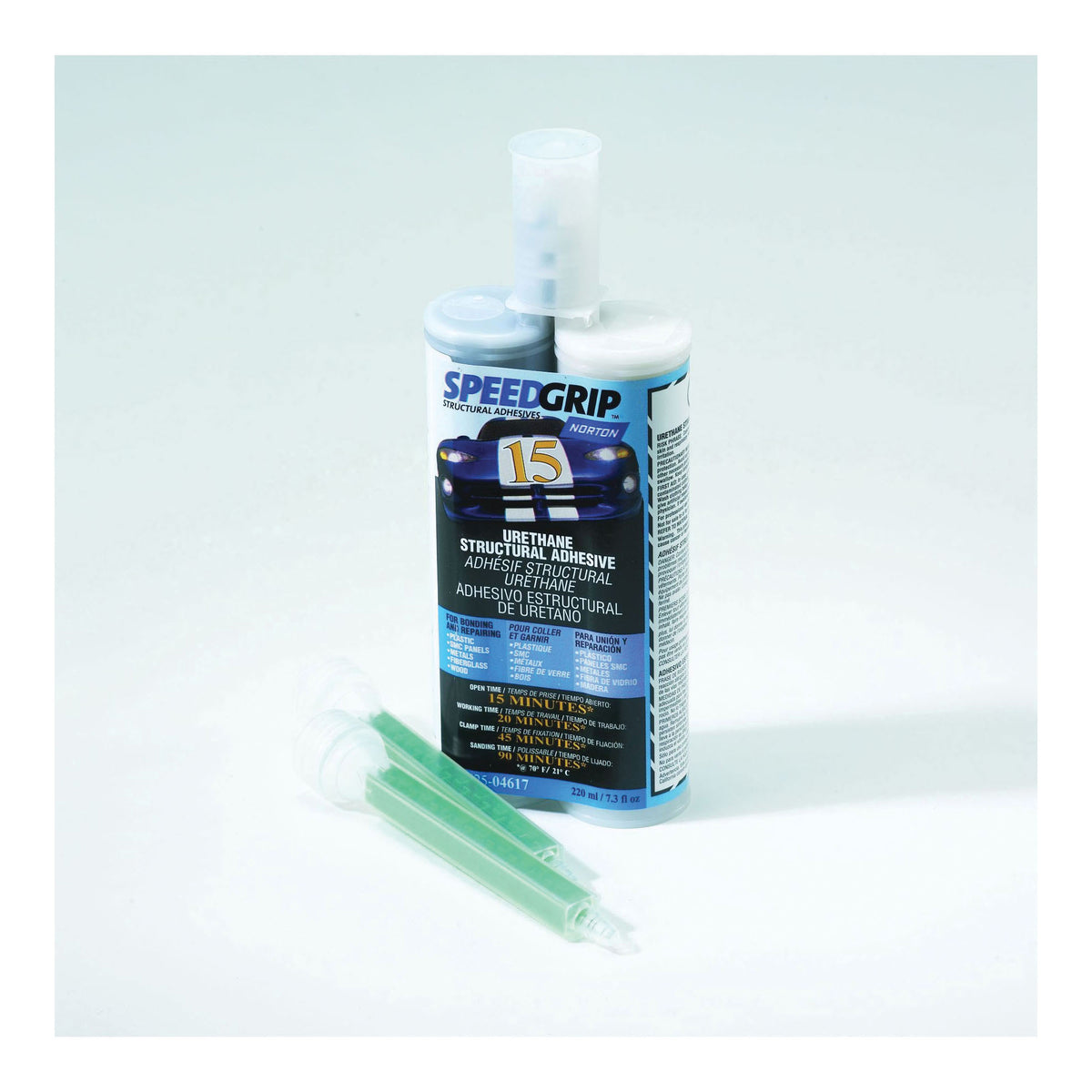 Norton SpeedGrip 04617 Structural Adhesive 220 mL Black for Body Panel Repairs