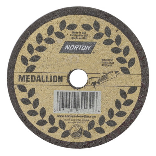 Norton Medallion 89030 3 in 1/16 in Cut-Off Wheel, Ceramic Alumina, Reinforced, 25465 rpm