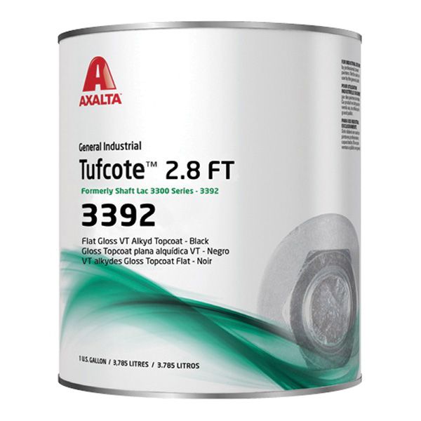 Pacific Coast Lacquer 3392-1 Tufcote™ 2.8 FT™ Flat Black Topcoat, 1 gal Can