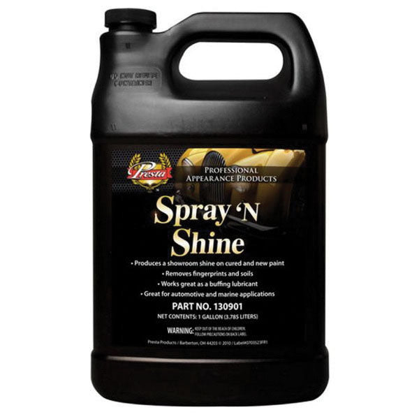 Presta Spray 'N Shine Wax 130901 1 Gallon Pink Can