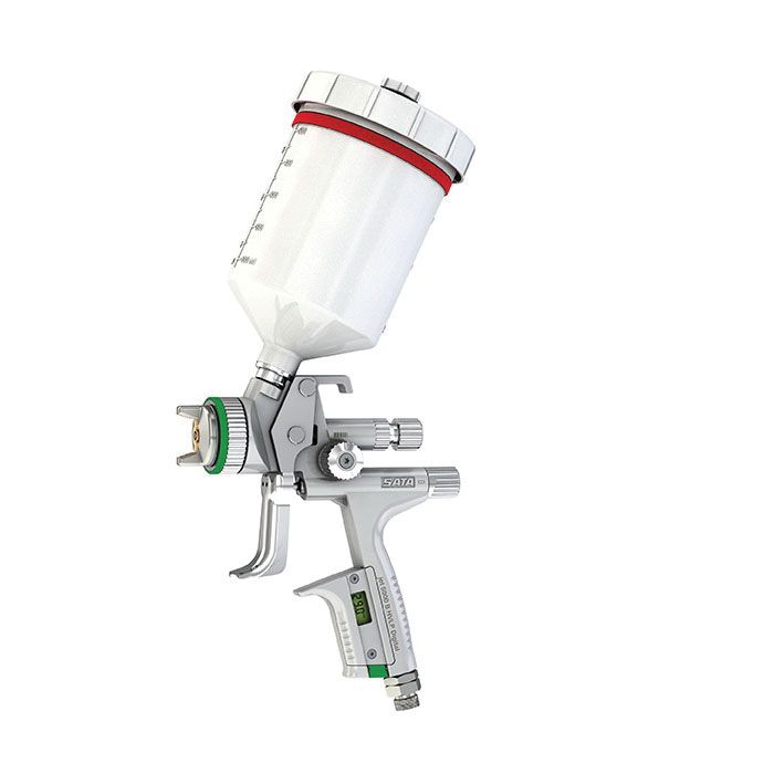 SATA 198184 SATAminijet 4400 B HVLP Spot Repair Spray Gun with 1.2 mm Nozzle and Two 0.3 L Cups